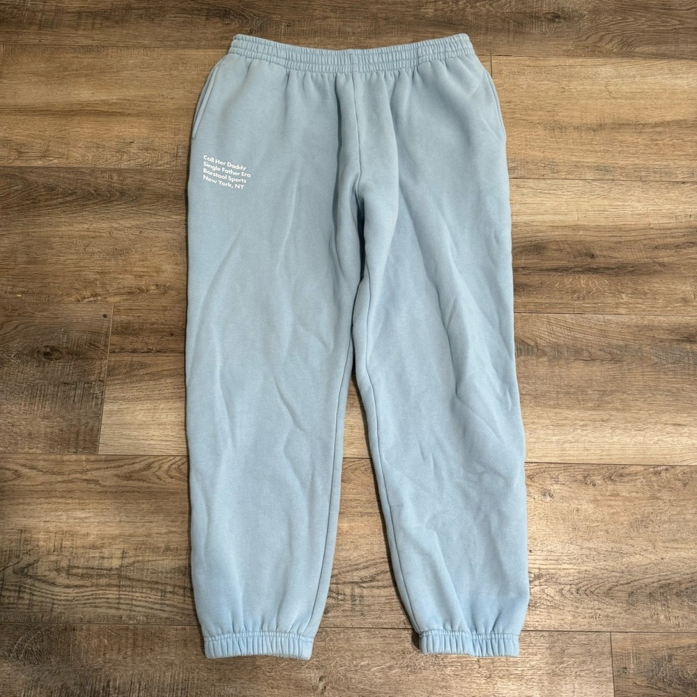 Call Her Daddy Single Father Era Blue Sweats Size 2XL
